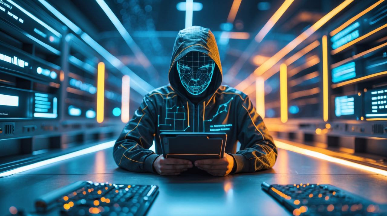 Молодой специалист технической поддержки изучает информационную безопасность на компьютере - переход в IT и кибербезопасность